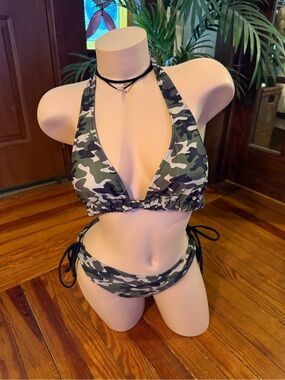 Doll swimwear Green Camo Bikini